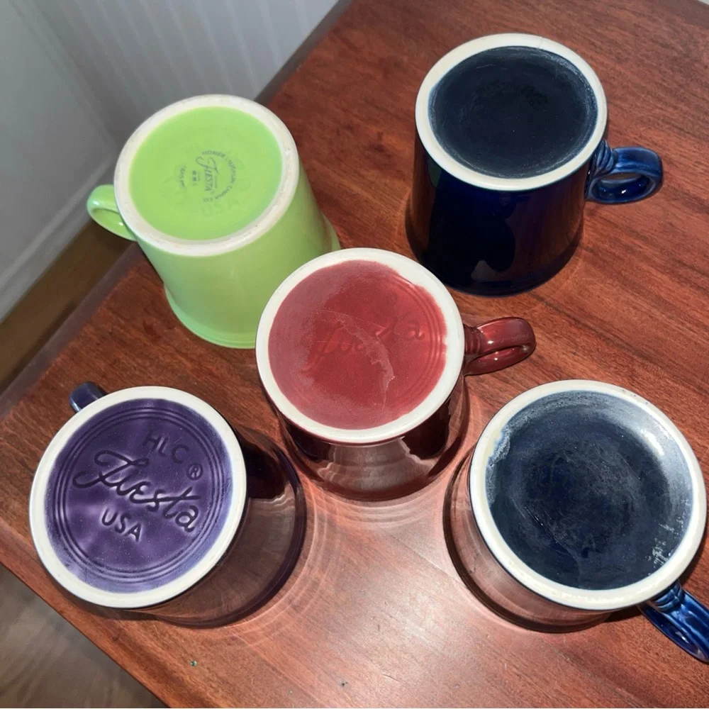 Fiesta‎ Ware Colorful Ceramic Mug Set 5 piece